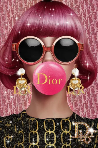 Lady Bubblegum DIO 80x120cm