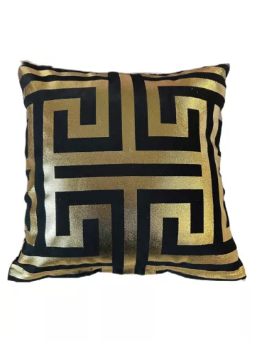 Pillow Greek Black/Gold 45x45cm