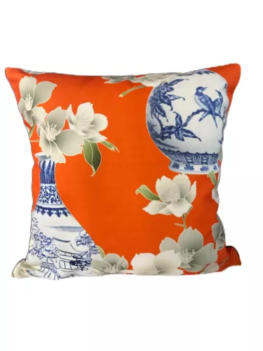Pillow China Vase Orange 40x40cm