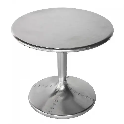 side Table Westley 60x60x55cm airplane / aviator silver