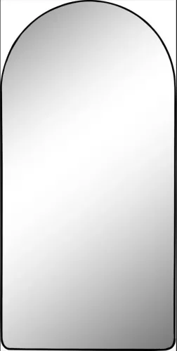 Black Wall Mirror with Stand 80x160cm