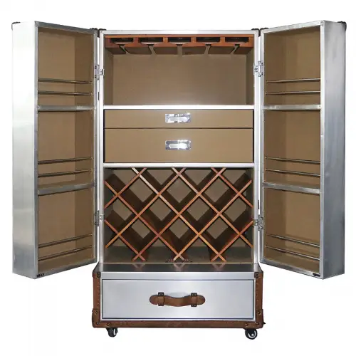 By Kohler Wine Cabinet Maysville 63x52x130cm silver (115084) (115084)