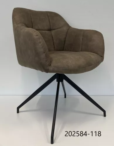 Carim arm dining chair with turnsystem
