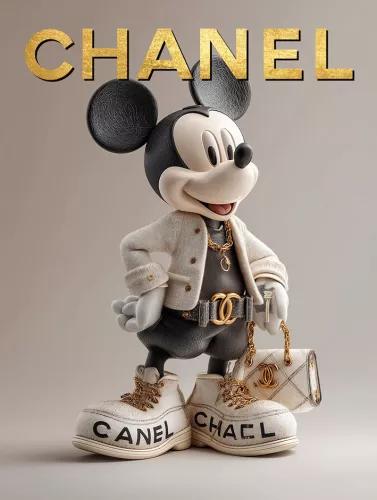 Mouse in white 60x80cm