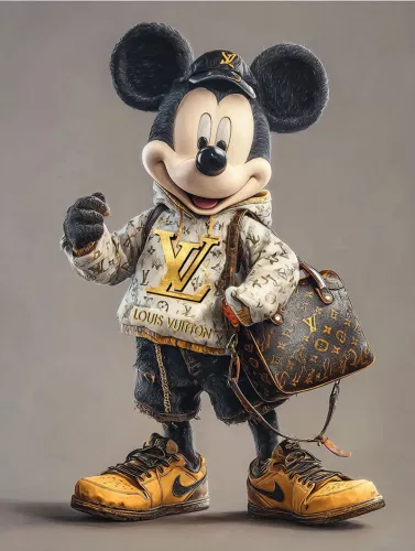 Mouse with a hat  60x80cm