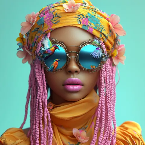 Woman with Rose 2  80x80cm