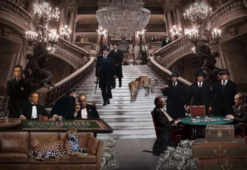 Mafia at Casino 80x120cm