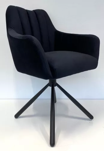 Melen Chair (Riviera 100 & Swivel Conic KD - Black)