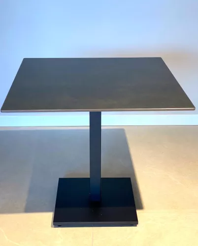 Elora Ceramic Dining Table 80cm (Graphite & Black)