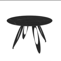 Galaxy Fixed Dining Table Ø130cm (Cosmos High Gloss & Black)