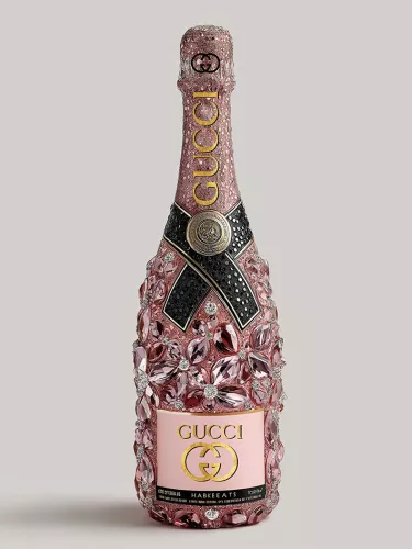 Champage with pink diamonds 60x80cm