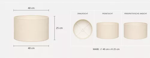 Shade cilinder 40x40x25 cm Chinette 02