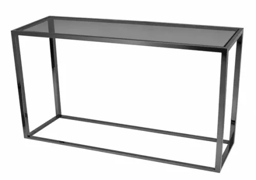 Table Allan 150x40x78cm Clear Glass silver