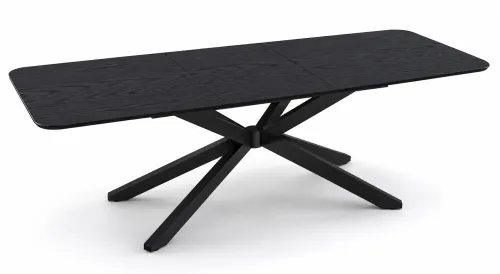 Mona 190 Table  (190+60cm) (Senkron Black & Black)