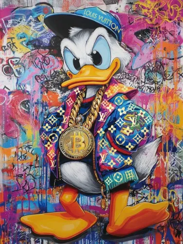 Bitcoin Duck 60x80cm