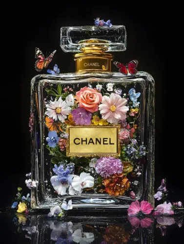 Perfume with flowers 120x80cm