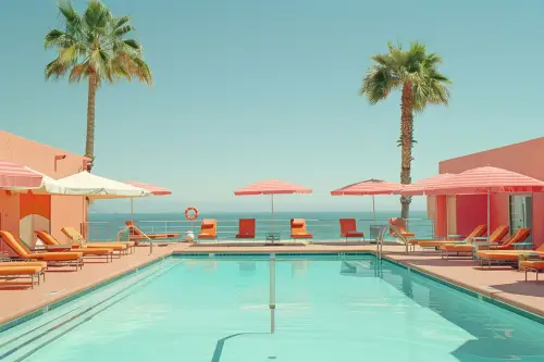Pool at the Beach 80x120cm