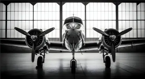Air Craft Black / White 120x80cm