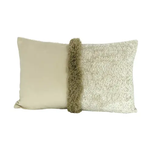 Pillow1/2 Samt Creme , 172 Aoste 40x60cm
