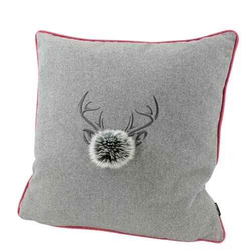 Pillow Milo with Deer Nose fur 45x45cm