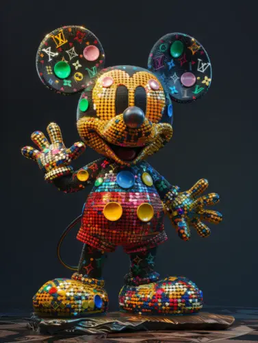 Mouse bling bling 80x120cm