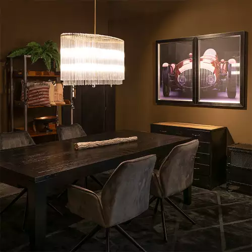 By Kohler Ceiling Lamp 55x60x45cm Clear Glass gold (115304)