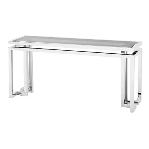 Console Table 160x45x75cm with Black Glass