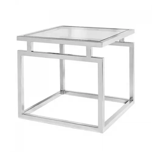 Side Table Layton square With Clear Glass