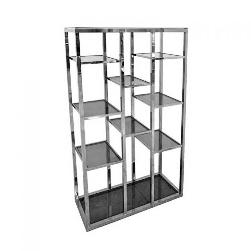 Rack Millington 120x35x220cm With Black Glass