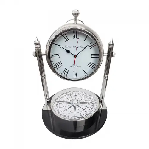 Table Clock 48x48x63.5cm With Compass