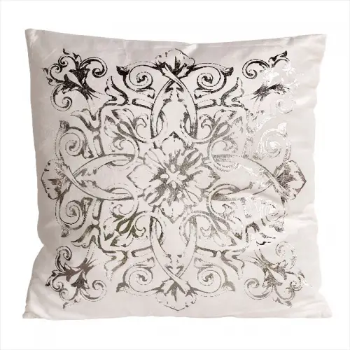 Pillow 50x50x2.8cm (Silver Khari Print)