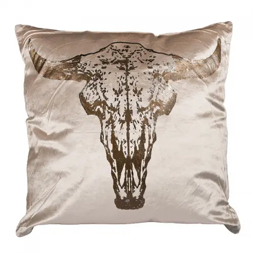 Cushion Gold/Grey 50x50x8cm 