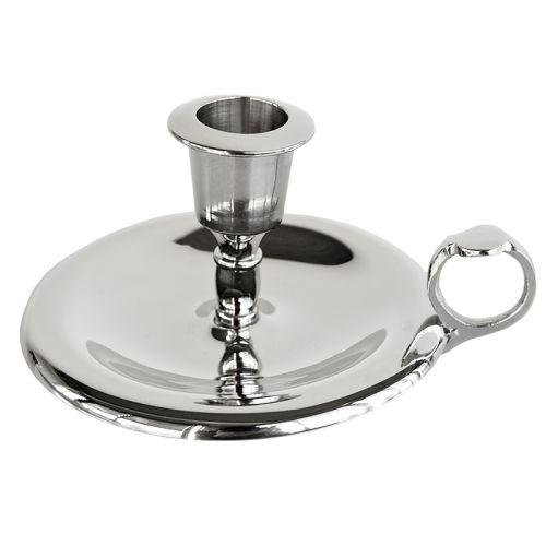 Candleholder 13x6x11cm with holder silver