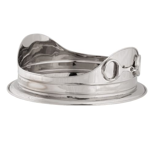 Tray 45x32x13cm Round silver