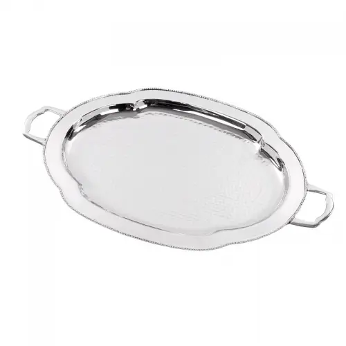 Tray 61x40x5cm Oval silver