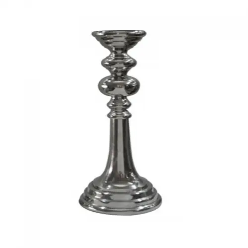-SALE- Candleholder 28x28x82cm silver