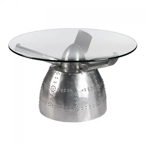 Airplane Coffee Table 90x90x51cm New Propeller