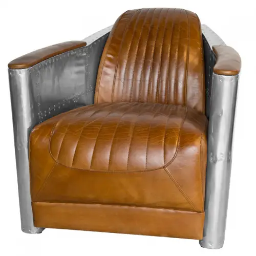 Airplane Arm Chair leather aviator style