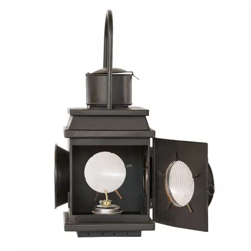 Iron Lamp 26x32x67cm 4 Side Glass