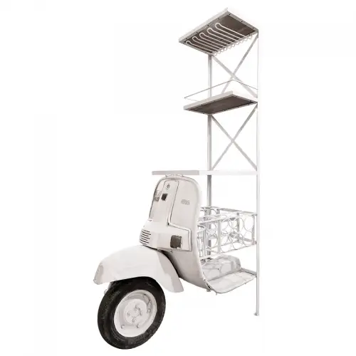 Wine Rack 70x105x185cm Scooter white / cream Wine Rack 70x105x185cm Scooter white / cream