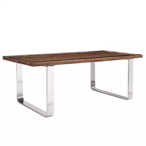 Dining U-Table Marlowe 200x100x75cm with Glass Top