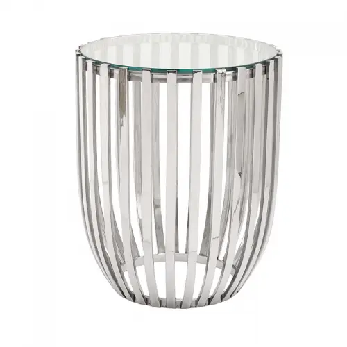 By Kohler Sidetable Milton 46x46x56cm Glass Top (111468) (111468)