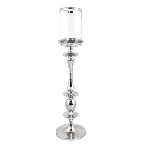 Floor Candle Hurricane Laura 20x20x125cm silver