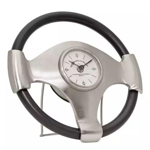 Table Clock Steering Wheel 26x5x26cm Small
