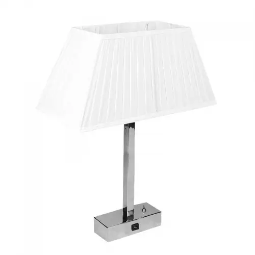 Table Lamp Scarlet 20x8x45cm silver with white shade