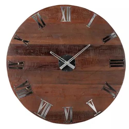 Clock 79x79x10cm old wood 