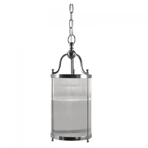 Ceiling Lamp 22x22x57cm silver glas chandelier