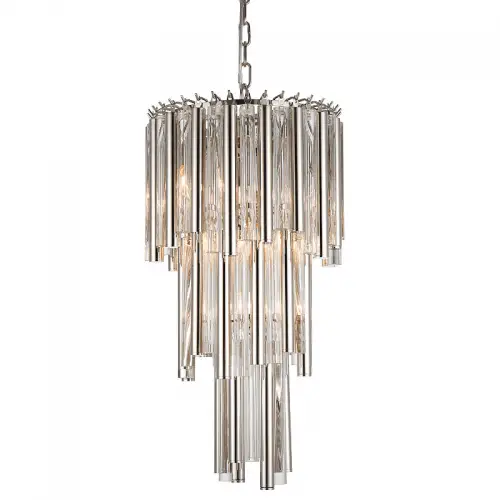 Ceiling Lamp chandelier 35x35x68cm silver glas