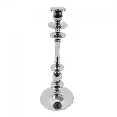 Candleholder 15x15x48cm Madeira Medium silver