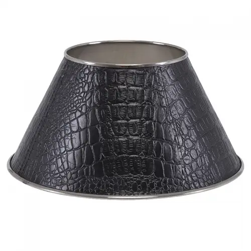 Lampshade 30x30x15cm croco leather black